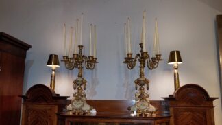 Louis XV Style Bronze Dore Candelabra
