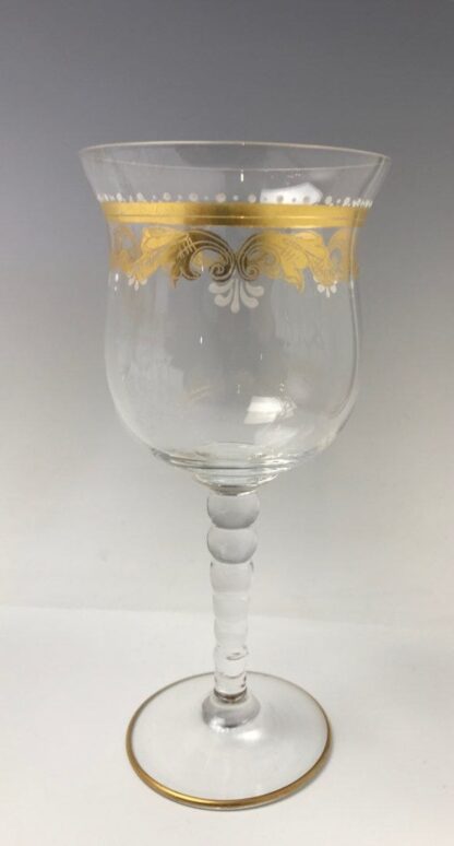 SET OF 12 ENAMELLED AND GILT WINE GLASSES - Image 2