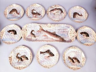 Porcelain Limoges Fish Service Set