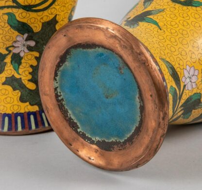 Pair of Tall Chinese Antique Cloisonne Vases - Image 3