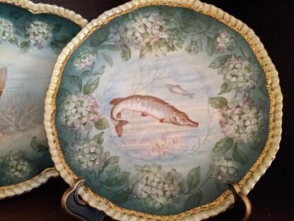 13 pcs Imperial Crown China Fish Service - Image 2