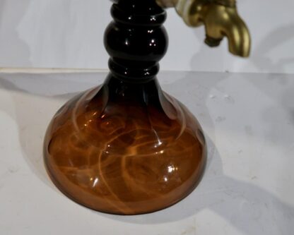 Cut Glass Amber Liquor Dispenser - Image 3