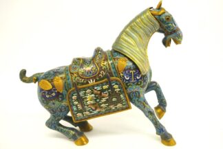 Large Cloissone Horse Incense Burner