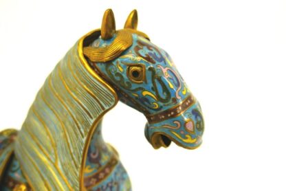 Large Cloissone Horse Incense Burner - Image 2