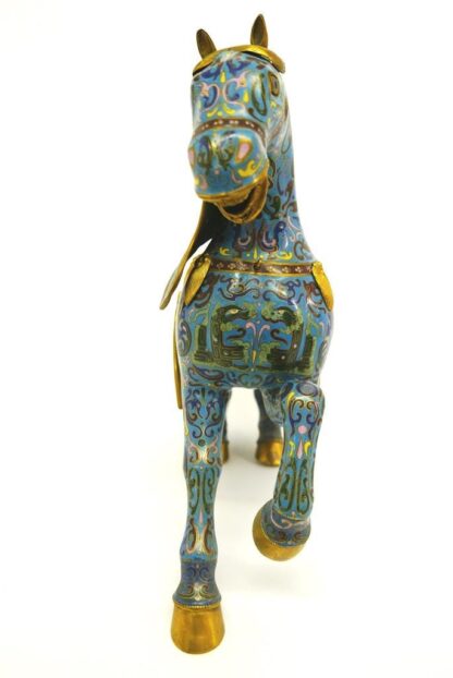 Large Cloissone Horse Incense Burner - Image 3