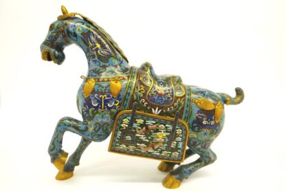 Large Cloissone Horse Incense Burner - Image 4