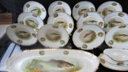 German Fish Plates 14 pc. Set - Image 2