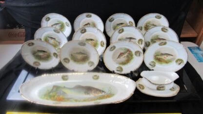 German Fish Plates 14 pc. Set - Image 3