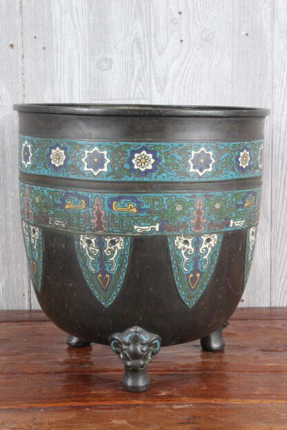 Champleve Bronze Urn