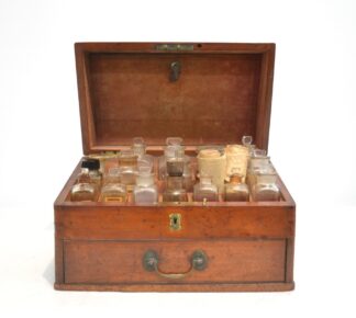 19thC ENGLISH MEDICAL BOX WITH APOTHECARY