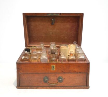 19thC ENGLISH MEDICAL BOX WITH APOTHECARY